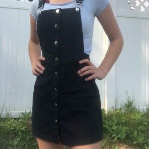 Alt H&M Divided Black Overall Dress
